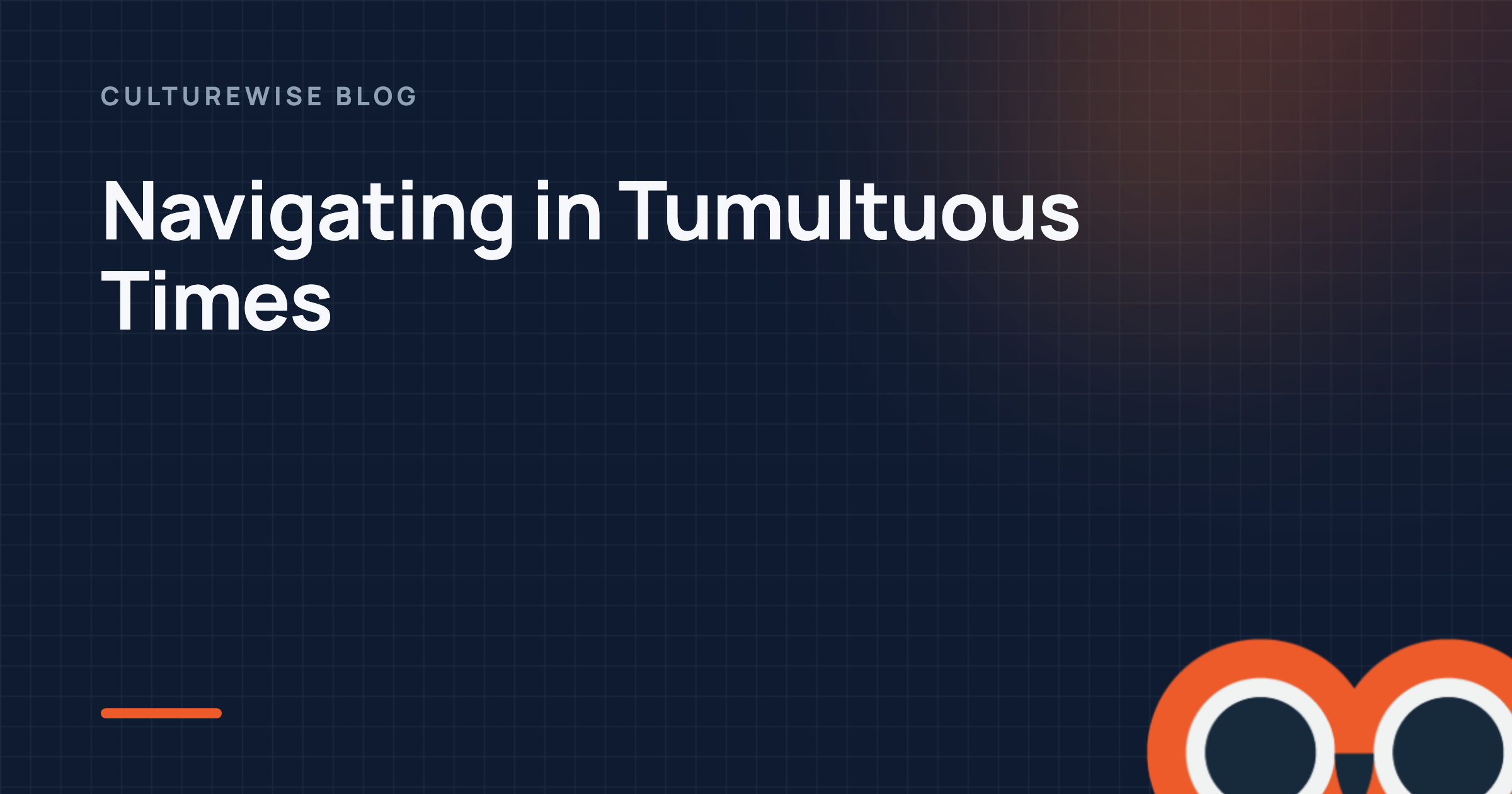 Navigating in Tumultuous Times
