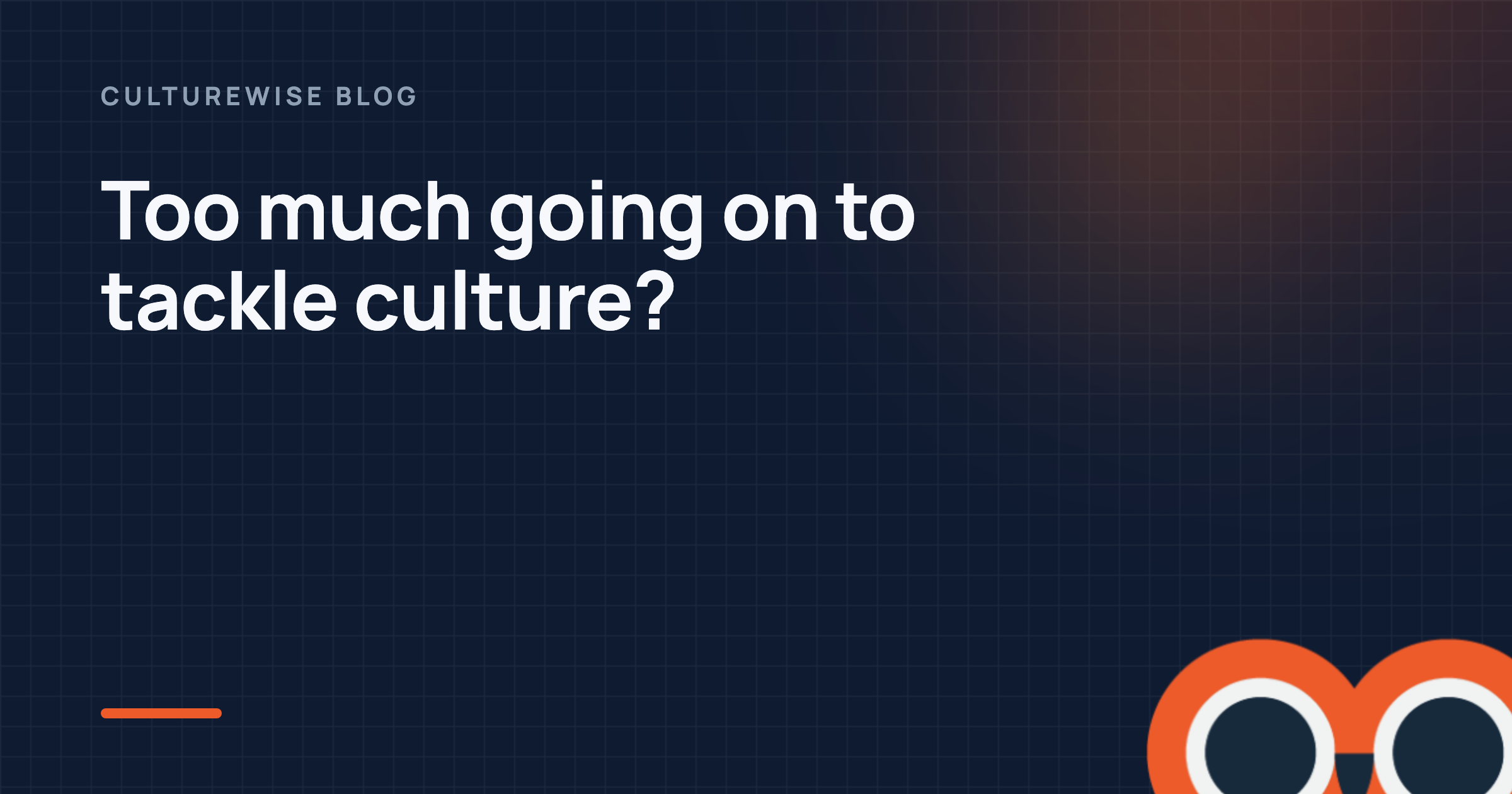 Too much going on to tackle culture?
