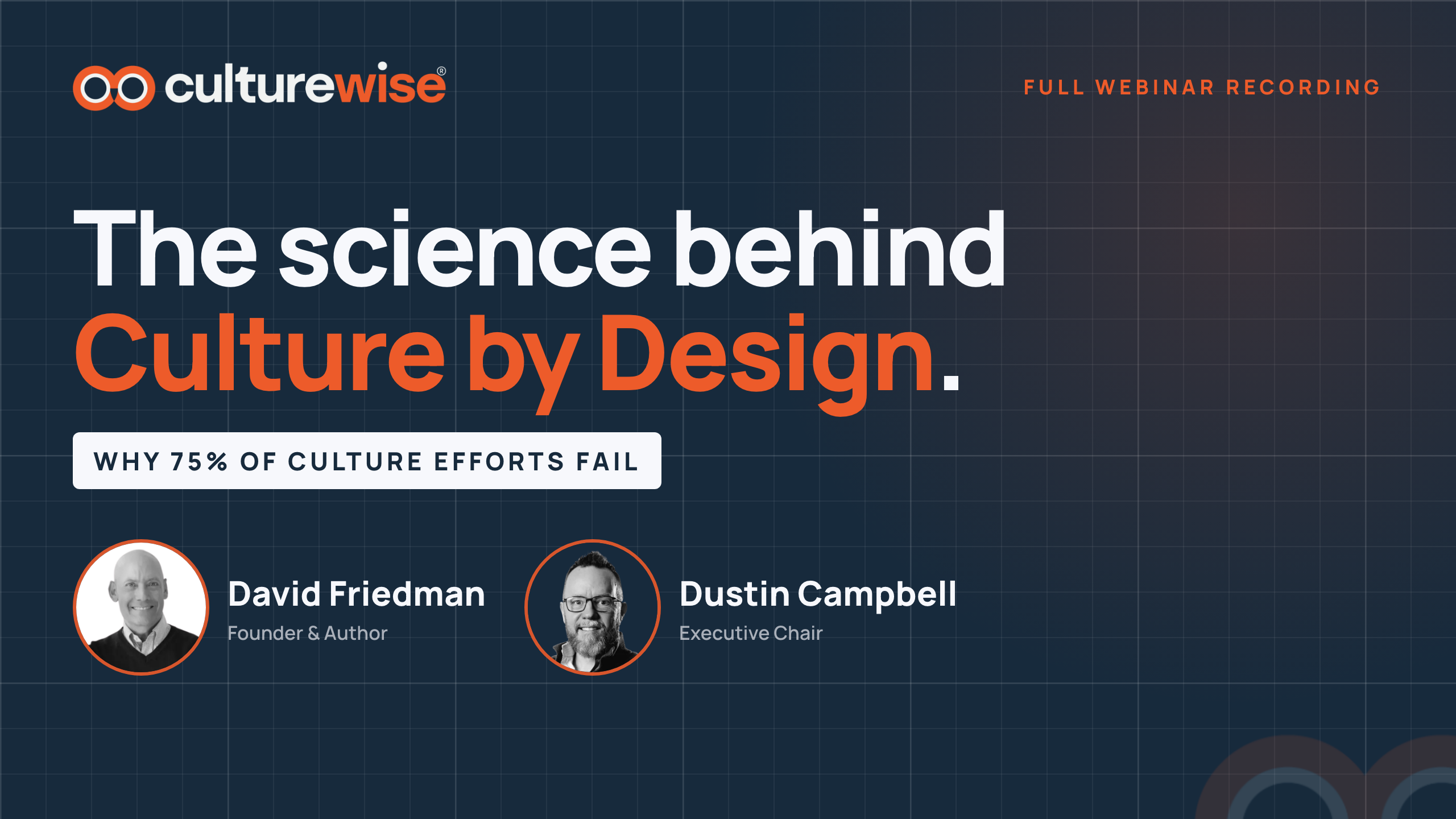 The Science Behind Culture by Design: Why 75% of Culture Efforts Fail (Webinar Recording)